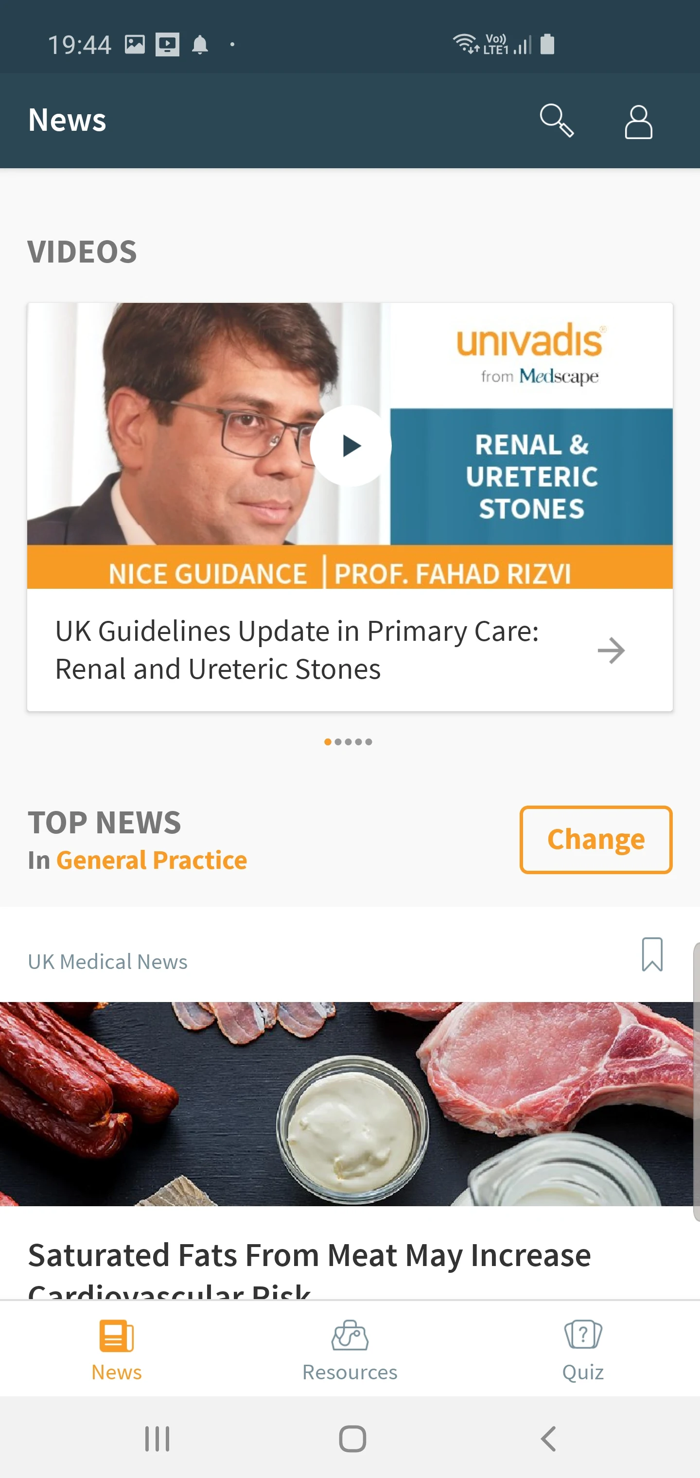 Univadis - Medical news screenshot
